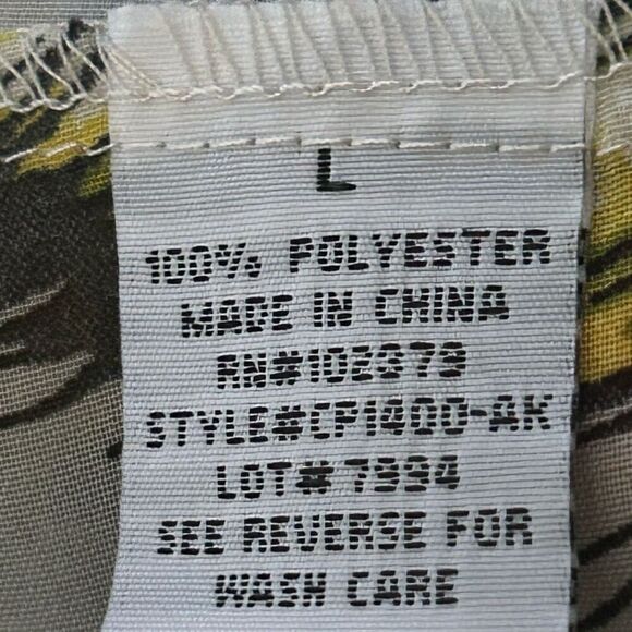 Ali & Kris Tunic Tank Top Women's Large Multicolor Feather Print Sheer Racerback - Picture 12 of 13